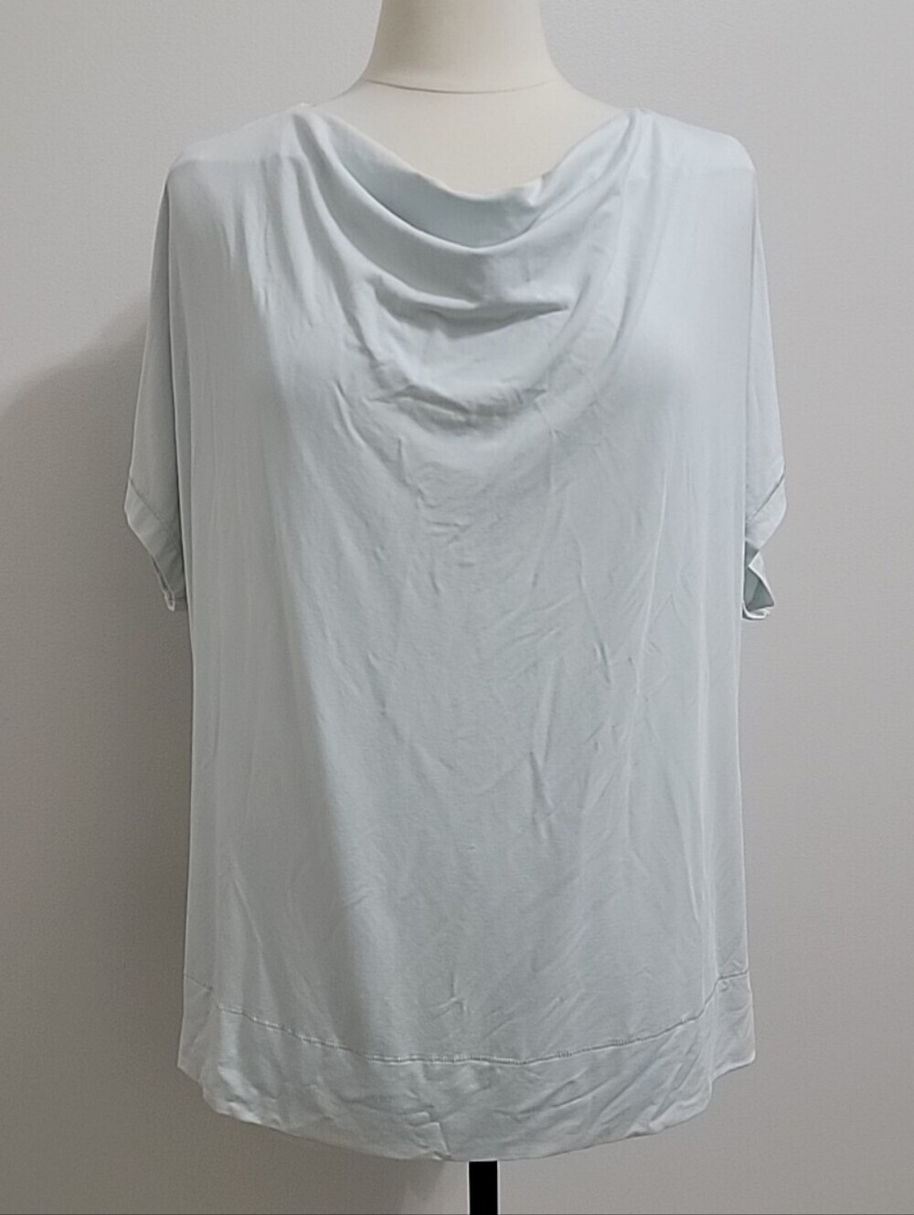 Athleta Light Pale Blue Cowl Neck Dolman Sleeve Top